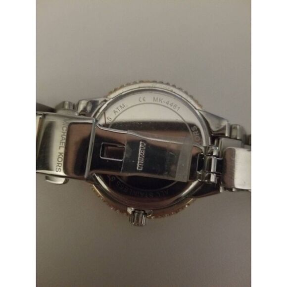 Michael Kors Women's Taryn Rose Gold & Silver Glitz Pave Two Tone Watch MK4461 - Picture 5 of 6